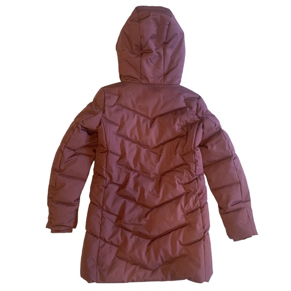 nwt $240 Sam Edelman Faux Fur Trim Hooded Parka Quilted Puffer Coat Burgundy XS - Picture 5 of 16